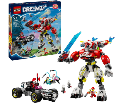 Klocki LEGO® LEGO DREAMZzz 71497 Tygrysi mech Coopera i Hot rod Zero
